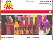 Tablet Screenshot of baronfoodsltd.com